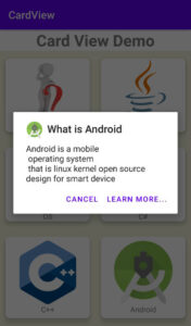 Read more about the article How to Make Cardview in android with a dialog box