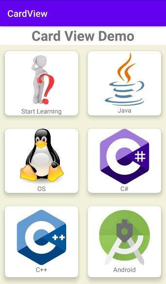 cardView with SQLite database in android studio