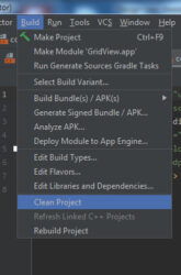 How to Clean project android studio