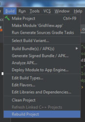 How to rebuild android project