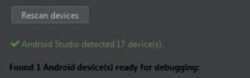 Rescan devices android studio 