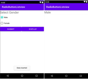Read more about the article RadioButtons value in the SQLite, display  ListView in Android