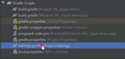 settings.gradle file, project settings file in android studio 