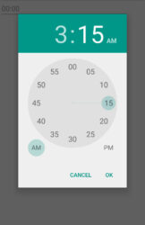 TimePicker Dialog select time