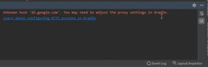 Unknown host proxy settings in android studio
