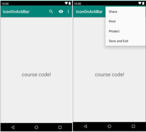 Adding a menu to the toolbar in android - Techy PiD - Android UI Design