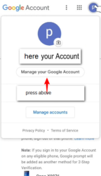 manage google account to find 8-digit code