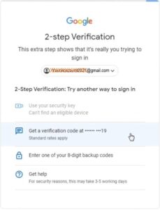 Get verification code on your phone number 