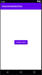Show AdMob interstitial on button click