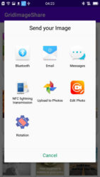 GridView share image in Android studio 
