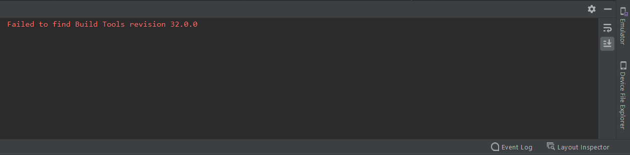 Failed to find Build Tools revision 32.0.0