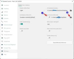 Custom path ADB android studio