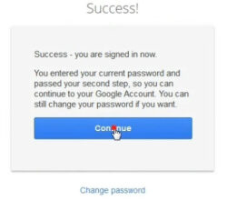 success recover google account