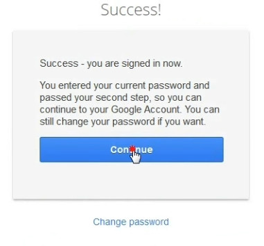 success recover google account
