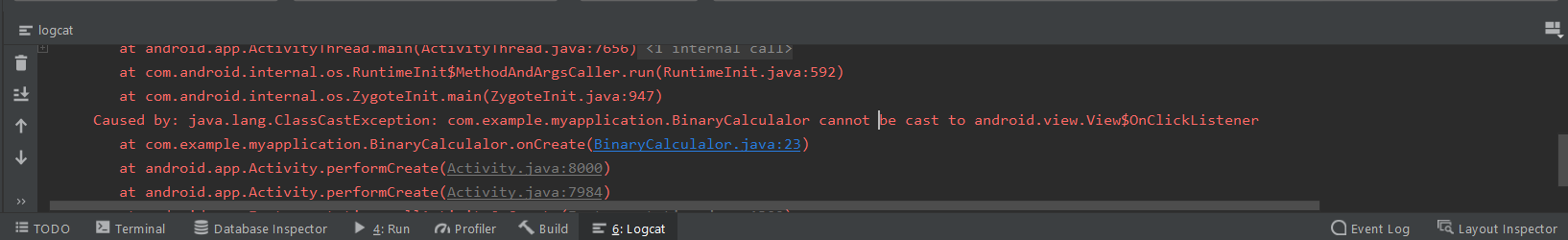 ClassCastException cannot be cast
