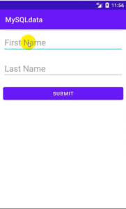 insert data into MySQL database in android studio