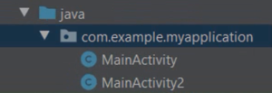 Before package name in android studio