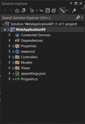 asp dot net core file and folder structure 